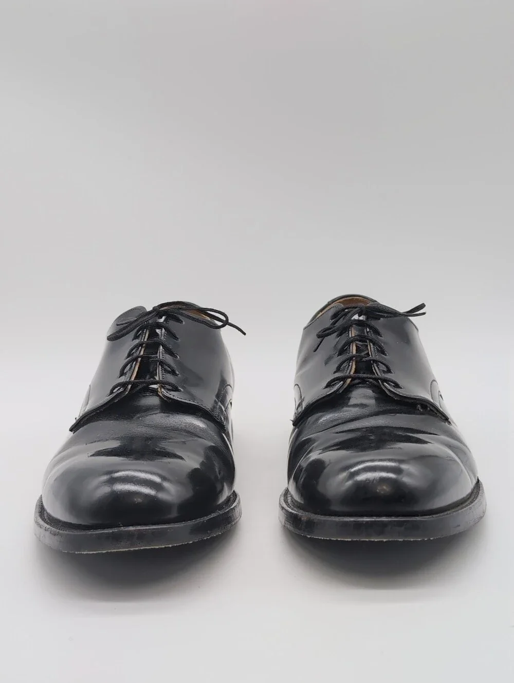 Craddock-Terry Vintage Derby Shoes Mens 13 W Black 1992 Military Dress Patent VTG Craddock Terry Shoes Military Dress derby Oxford 1992  main image 3